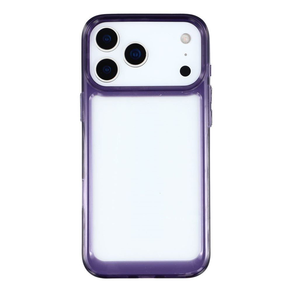 For iPhone 17 Pro Max Cell Phone Case TPU + PC 2.0mm Anti-Scratch Cover - Transparent Purple