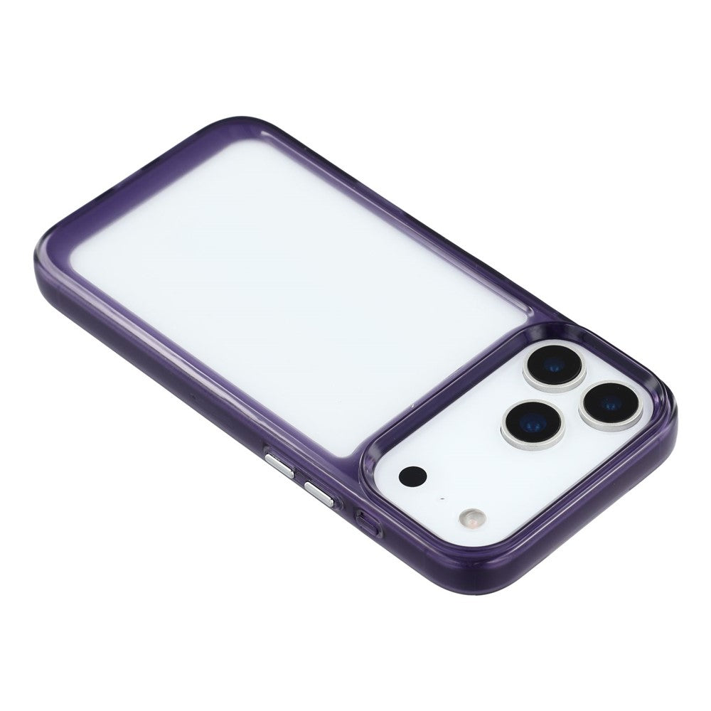 For iPhone 17 Pro Max Cell Phone Case TPU + PC 2.0mm Anti-Scratch Cover - Transparent Purple