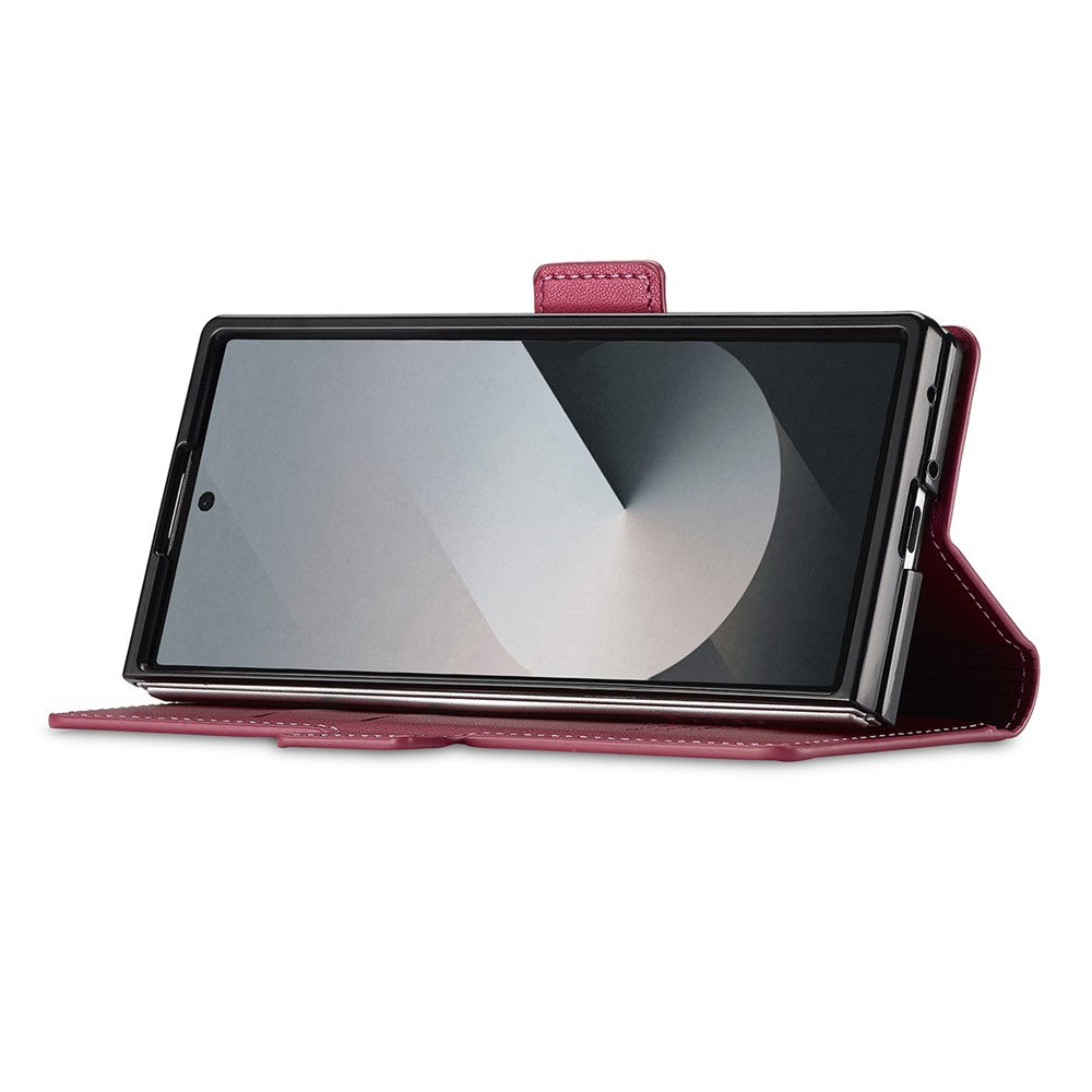 LC.IMEEKE L1 Series for Samsung Galaxy Z Fold7 5G Case PU Leather Wallet Stand Protective Phone Cover - Red