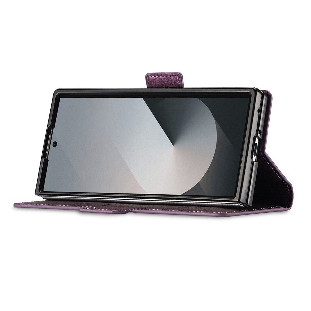 LC.IMEEKE L1 Series for Samsung Galaxy Z Fold7 5G Case PU Leather Wallet Stand Protective Phone Cover - Purple