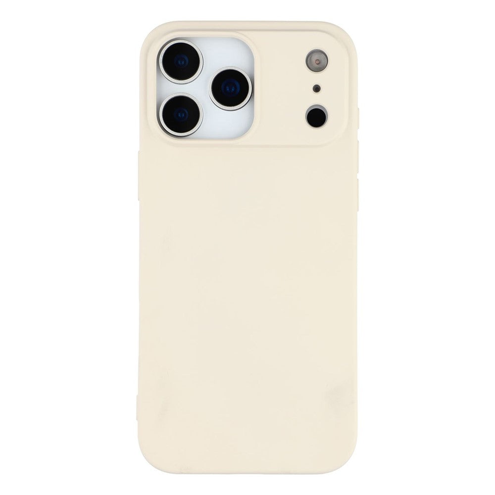 For iPhone 17 Pro Max TPU Case Soft Fiber Lining Anti-Scratch Phone Cover - White