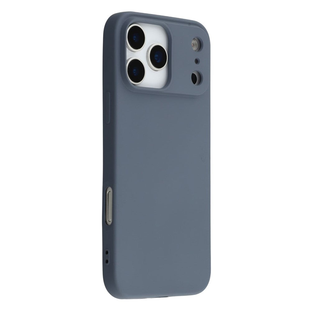 For iPhone 17 Pro Max TPU Case Soft Fiber Lining Anti-Scratch Phone Cover - Lavender Grey