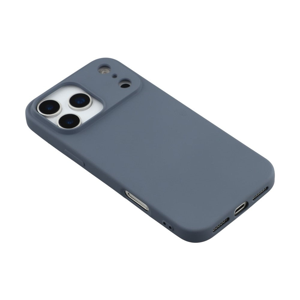 For iPhone 17 Pro Max TPU Case Soft Fiber Lining Anti-Scratch Phone Cover - Lavender Grey