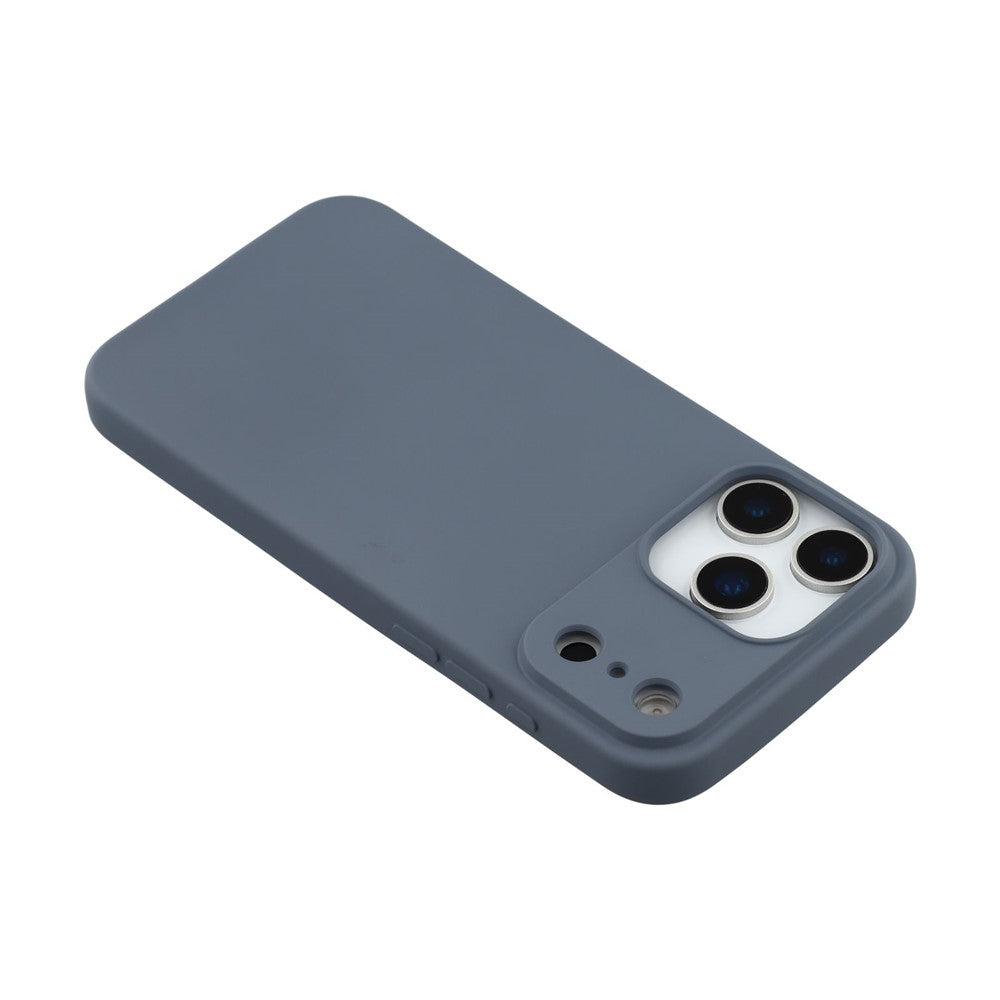 For iPhone 17 Pro Max TPU Case Soft Fiber Lining Anti-Scratch Phone Cover - Lavender Grey