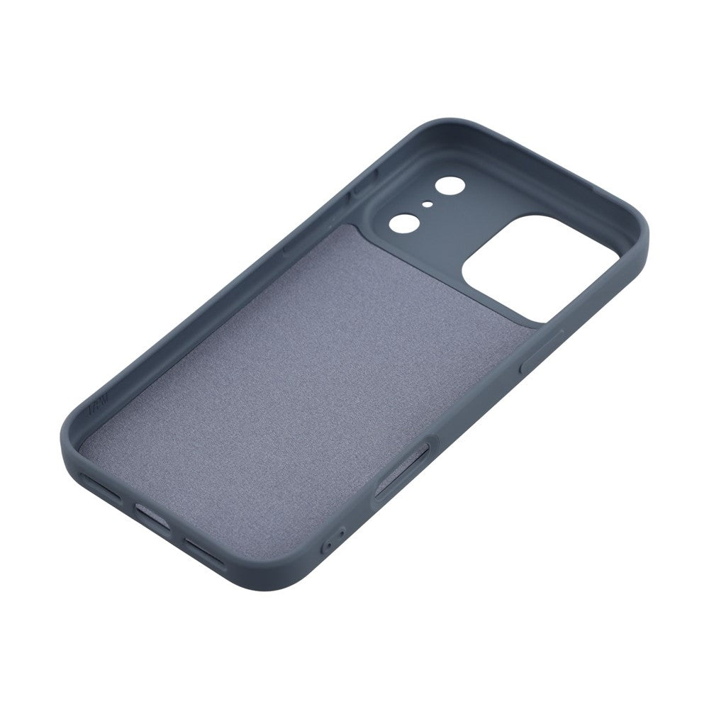 For iPhone 17 Pro Max TPU Case Soft Fiber Lining Anti-Scratch Phone Cover - Lavender Grey