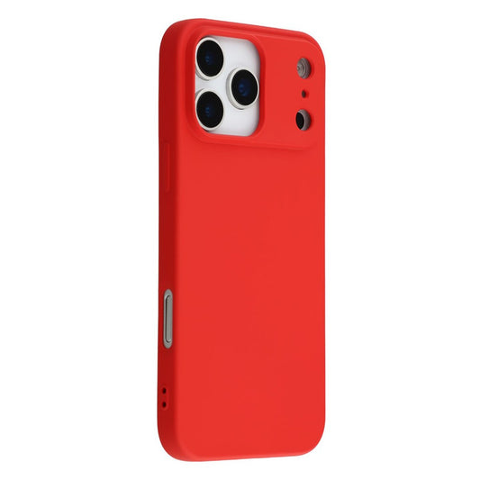 For iPhone 17 Pro Max TPU Case Soft Fiber Lining Anti-Scratch Phone Cover - Red