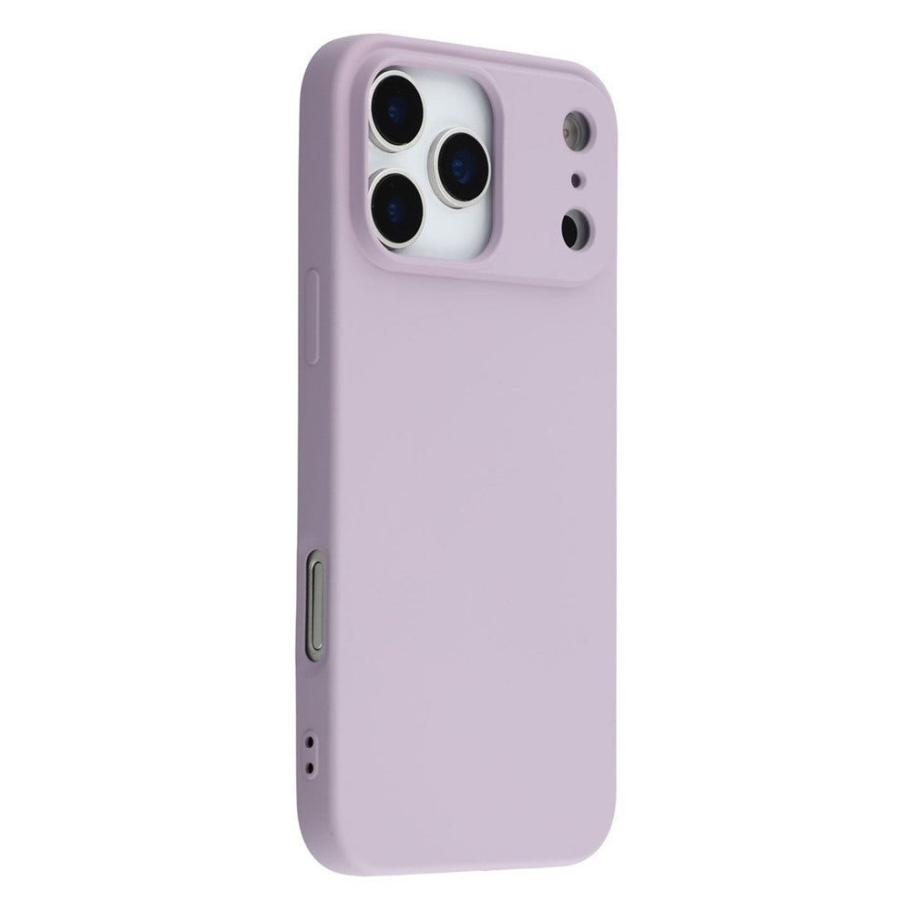 For iPhone 17 Pro Max TPU Case Soft Fiber Lining Anti-Scratch Phone Cover - Purple