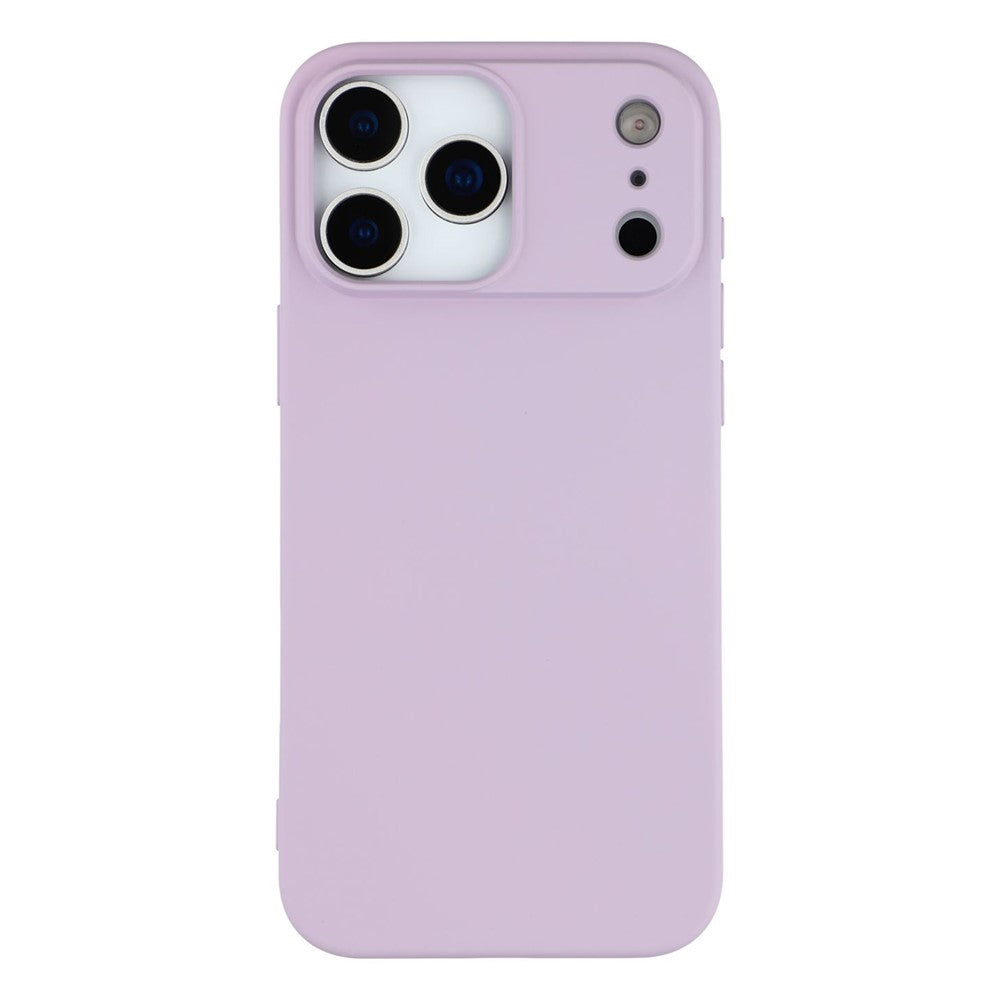For iPhone 17 Pro Max TPU Case Soft Fiber Lining Anti-Scratch Phone Cover - Purple