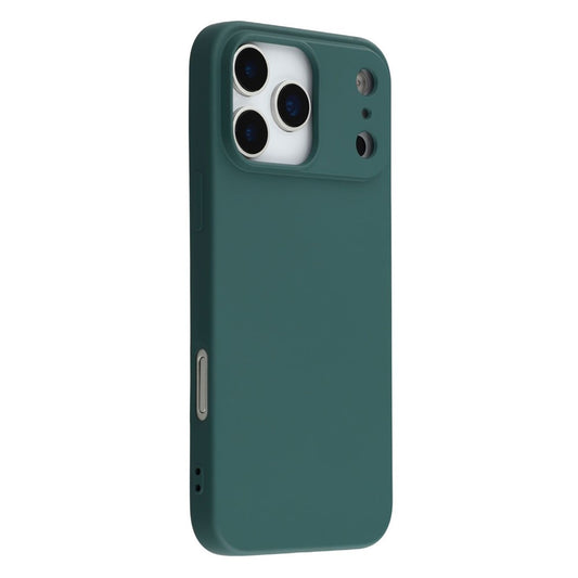 For iPhone 17 Pro Max TPU Case Soft Fiber Lining Anti-Scratch Phone Cover - Army Green