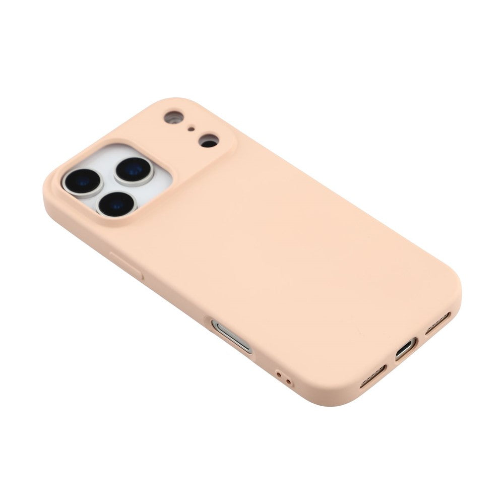 For iPhone 17 Pro Max TPU Case Soft Fiber Lining Anti-Scratch Phone Cover - Pink