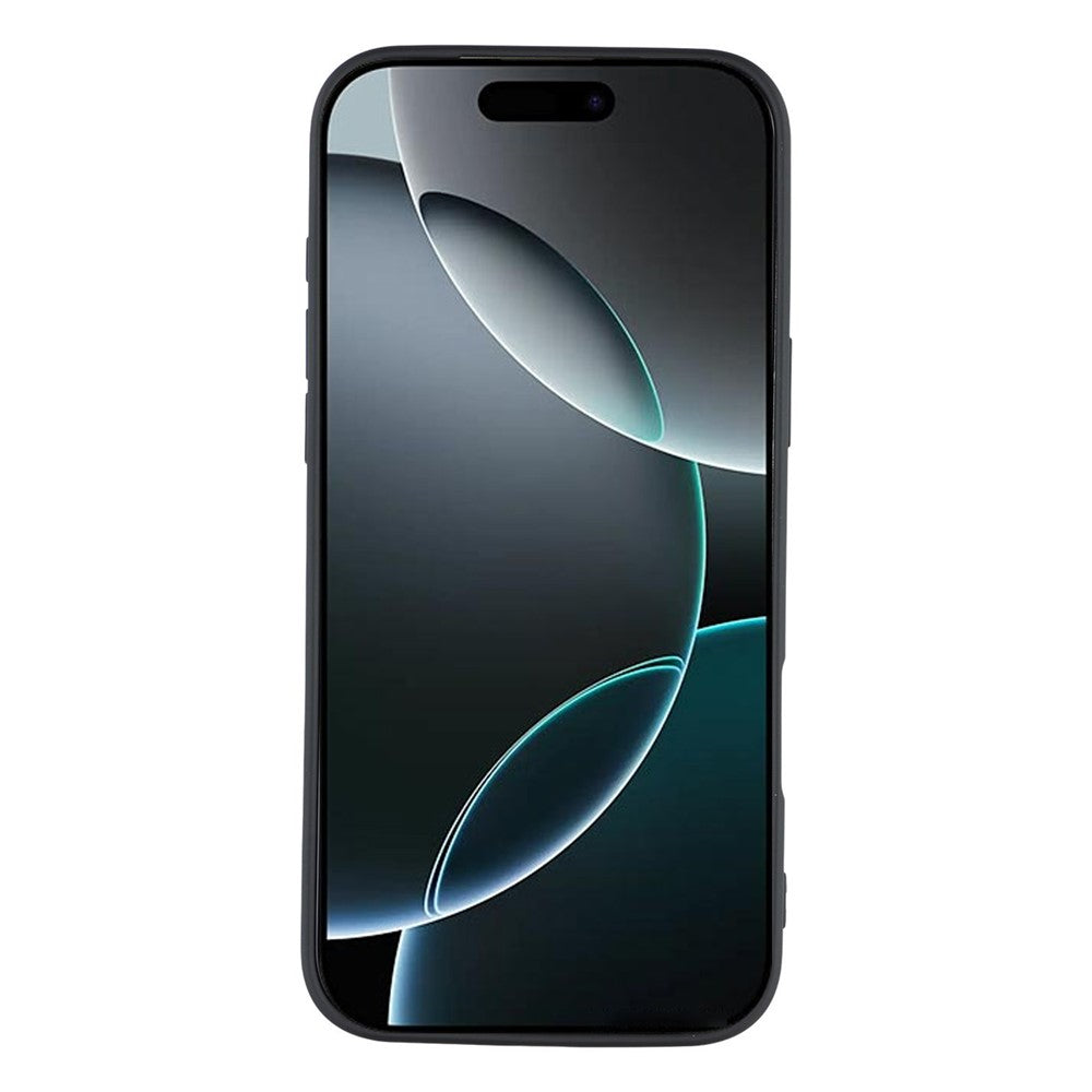 For iPhone 17 Pro Max TPU Case Soft Fiber Lining Anti-Scratch Phone Cover - Black