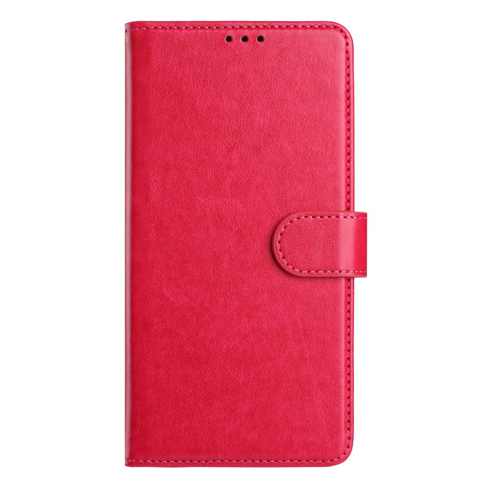 For iPhone 17 Pro Max Wallet Phone Case Stand PU Leather Folio Flip Cover with 8 Card Slot - Rose