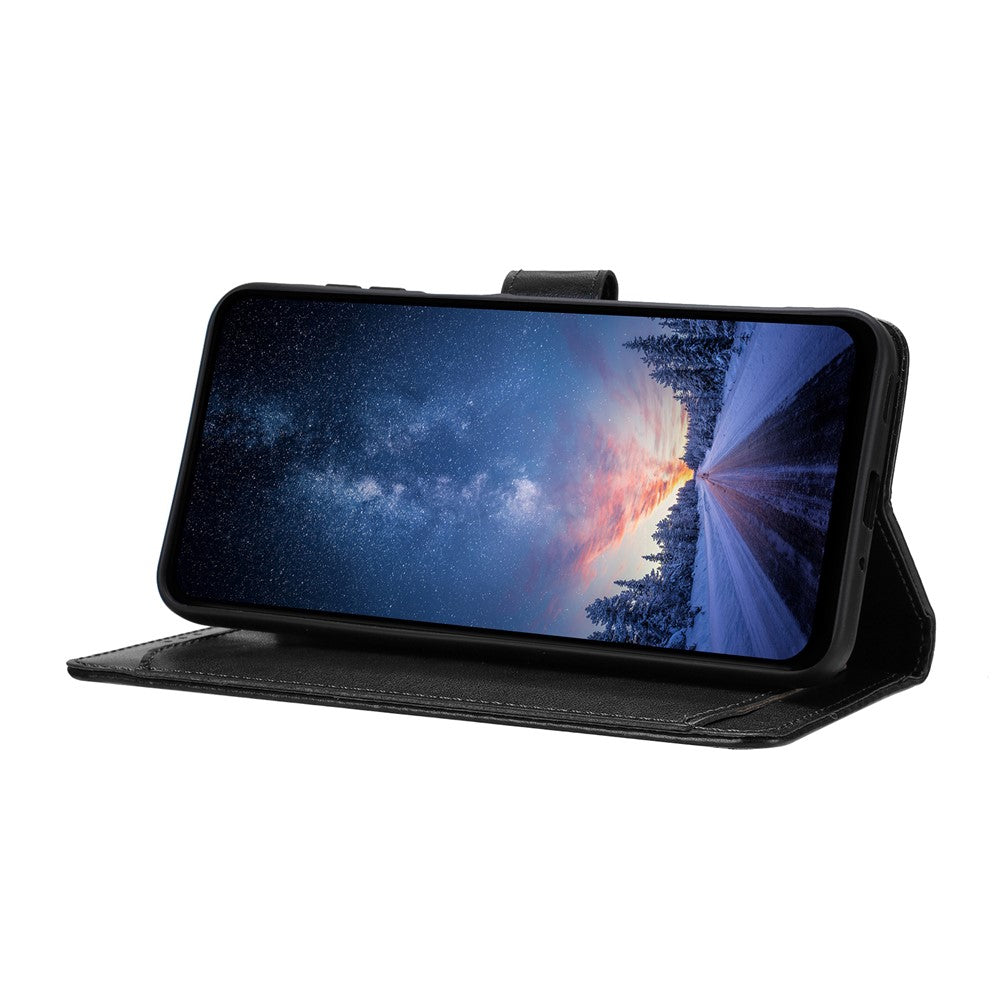 For iPhone 17 Pro Max Wallet Phone Case Stand PU Leather Folio Flip Cover with 8 Card Slot - Black