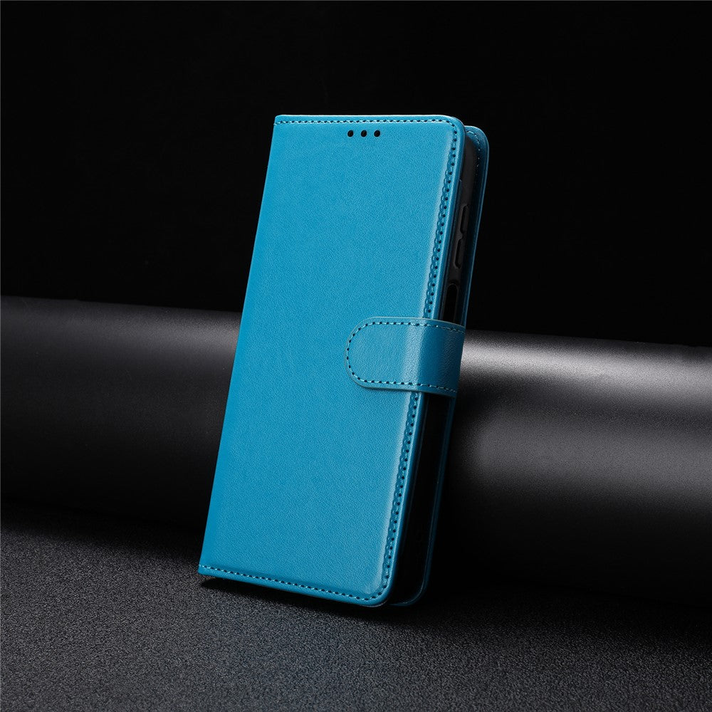 For iPhone 17 Pro Max Wallet Phone Case Stand PU Leather Folio Flip Cover with 8 Card Slot - Sky Blue