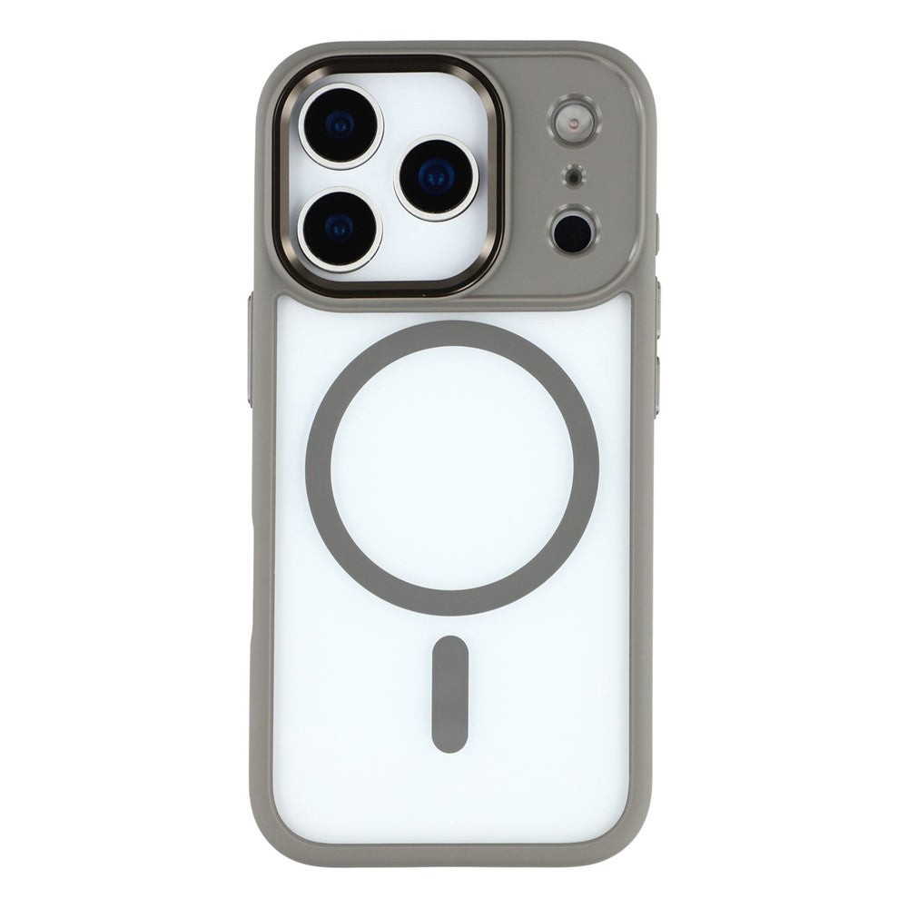 FULEXIN For iPhone 17 Pro Max Case Compatible with MagSafe Anti Drop TPU + PC Phone Cover - Grey