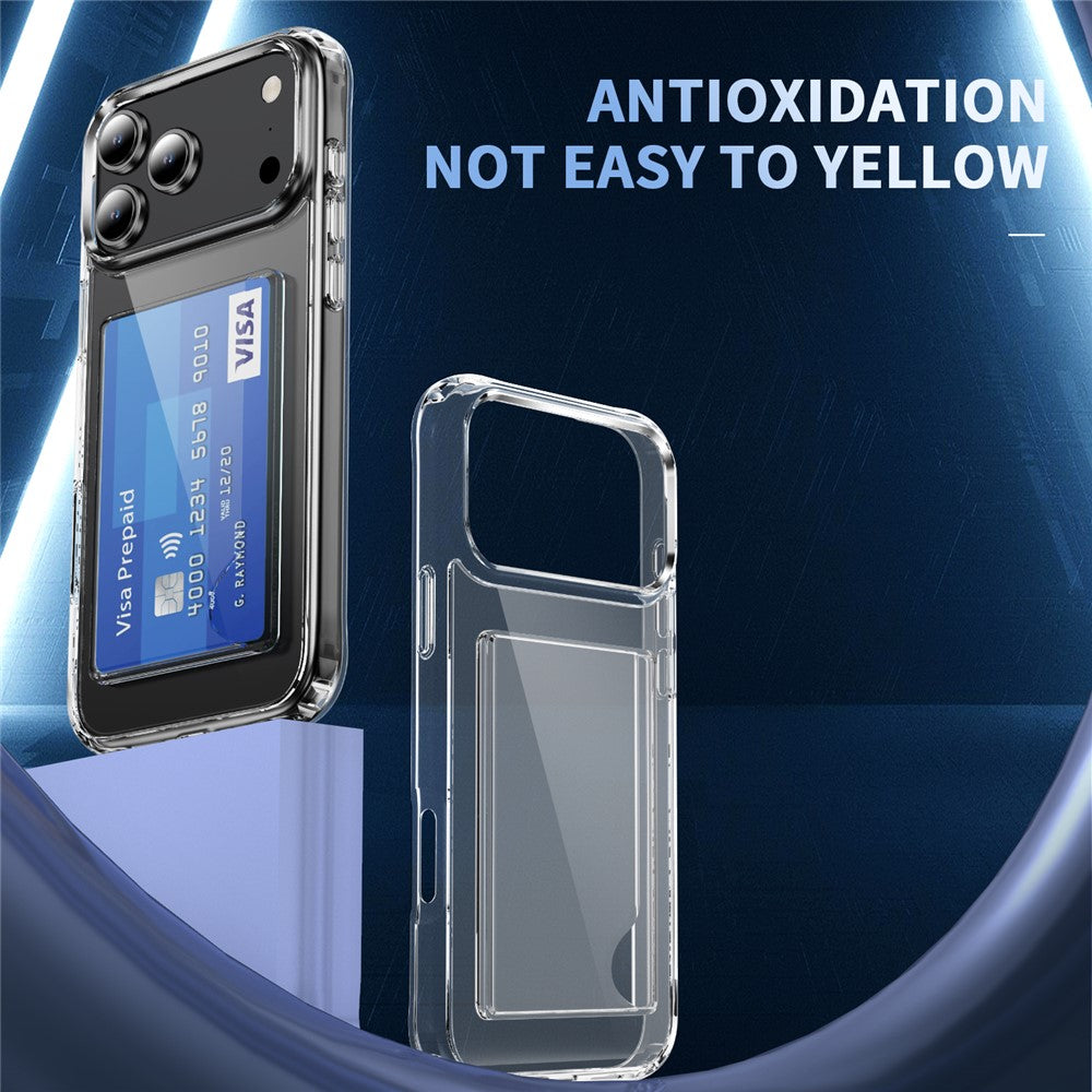 For iPhone 17 Pro Max Case Protective TPU Phone Cover with Card Holder