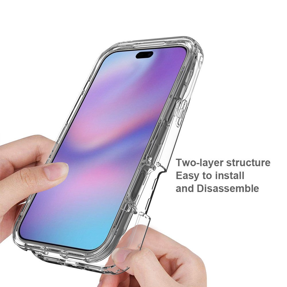 For iPhone 17 Pro Max Case TPU PC 2 in 1 Dropproof Clear Phone Cover