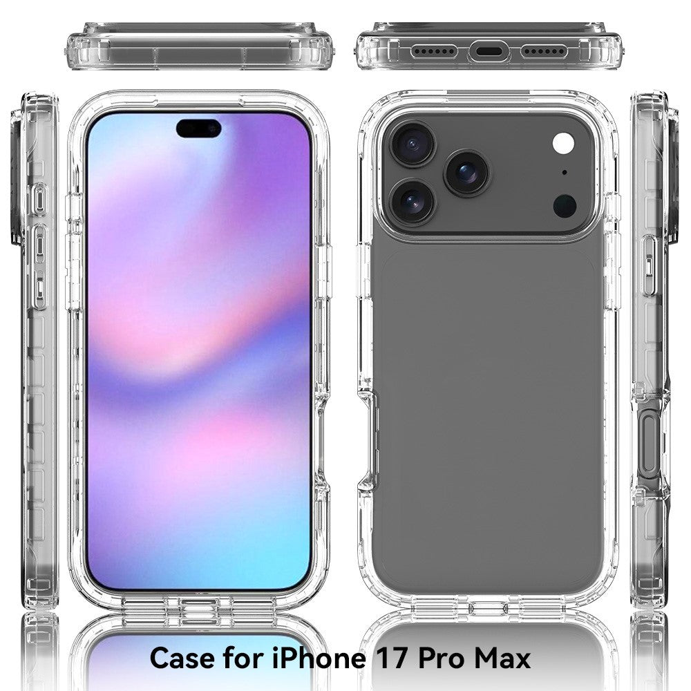 For iPhone 17 Pro Max Case TPU PC 2 in 1 Dropproof Clear Phone Cover