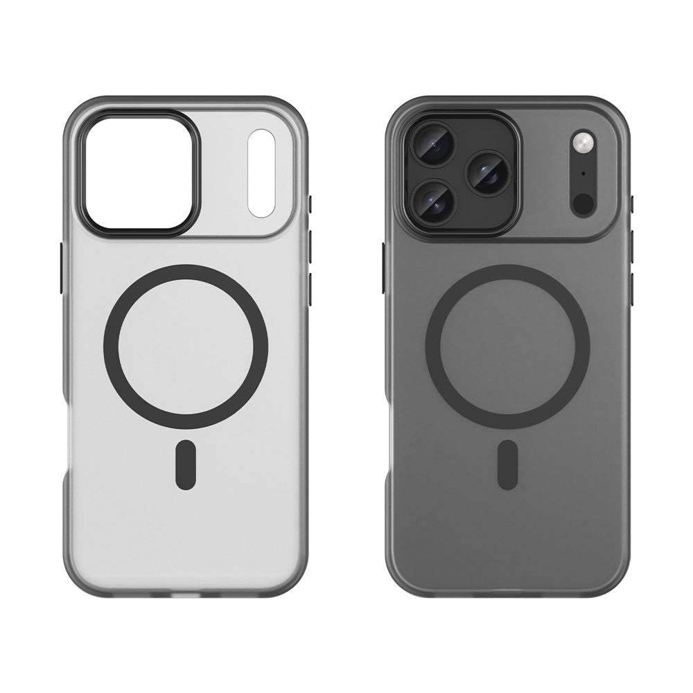 For iPhone 17 Pro Max Case Compatible with MagSafe TPU + PC Slim Matte Translucent Phone Cover - Black