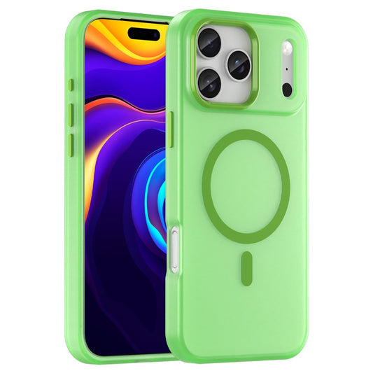 For iPhone 17 Pro Max Case Compatible with MagSafe TPU + PC Slim Matte Translucent Phone Cover - Green