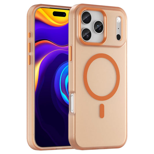 For iPhone 17 Pro Max Case Compatible with MagSafe TPU + PC Slim Matte Translucent Phone Cover - Orange