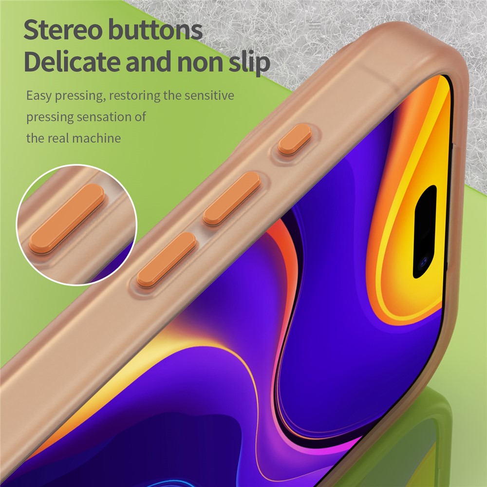 For iPhone 17 Pro Max Case Compatible with MagSafe TPU + PC Slim Matte Translucent Phone Cover - Orange