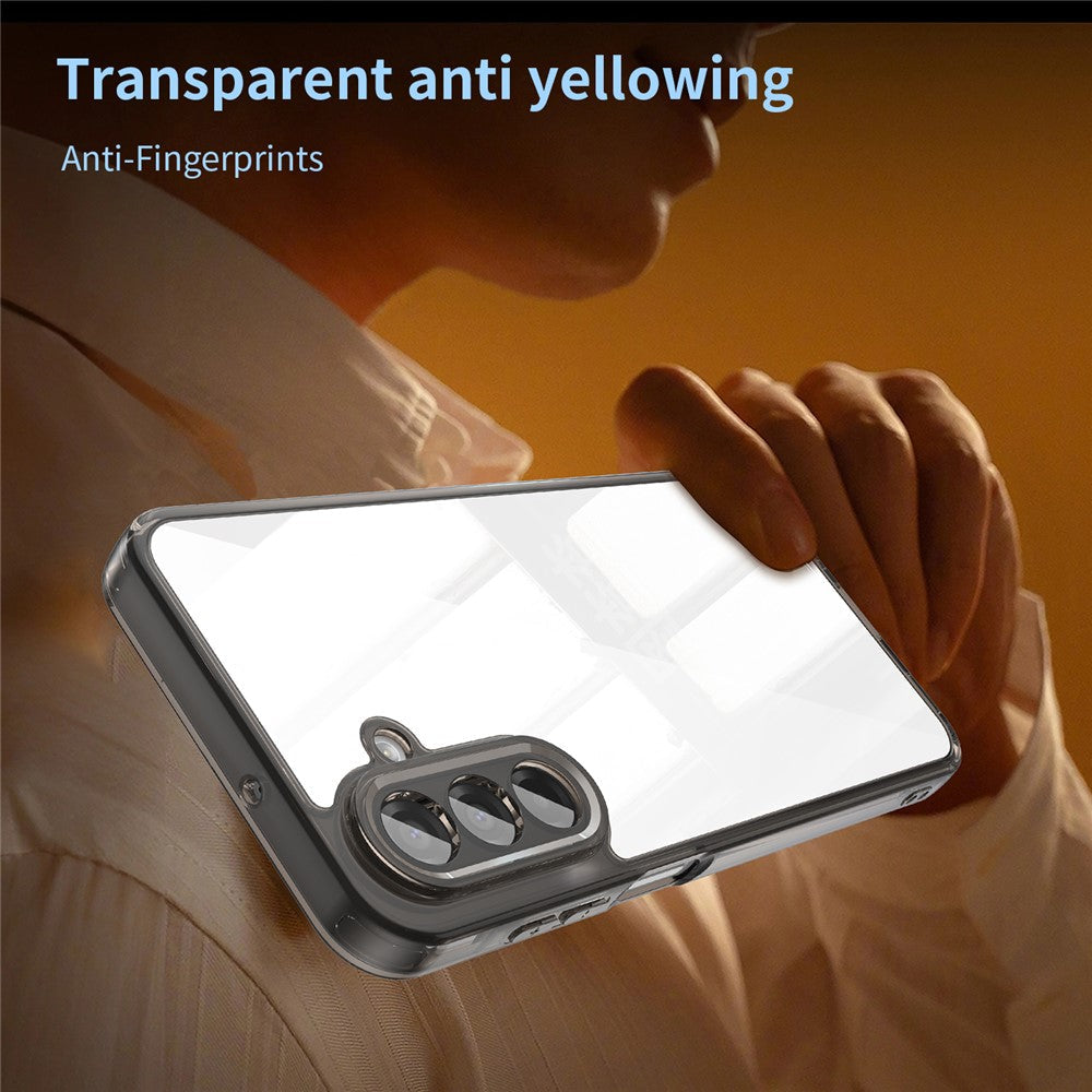 For Samsung Galaxy A17 5G Case TPU + Acrylic Phone Back Cover Anti Yellowing - Black