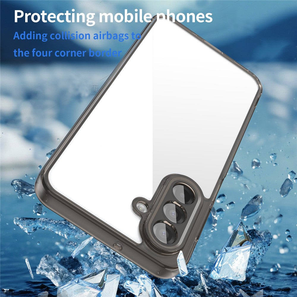 For Samsung Galaxy A17 5G Case TPU + Acrylic Phone Back Cover Anti Yellowing - Black
