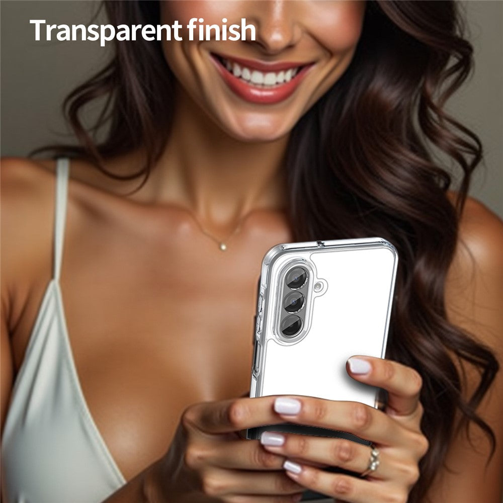 For Samsung Galaxy A17 5G Case TPU + Acrylic Phone Back Cover Anti Yellowing - Transparent