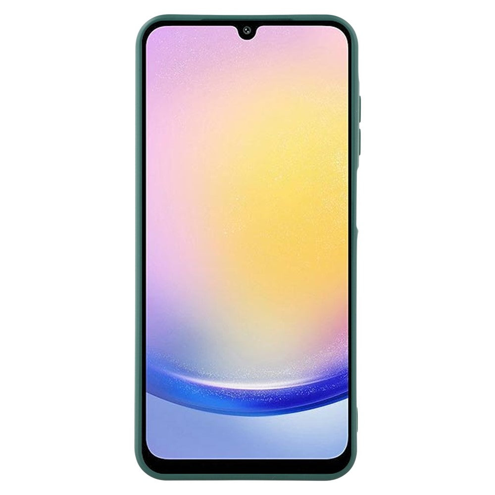 For Samsung Galaxy A17 5G Case Precise Cutouts Straight Edge TPU Shockproof Phone Cover - Army Green