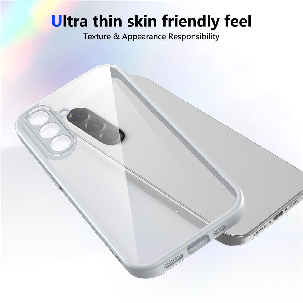 For Samsung Galaxy A17 5G Case Matte Skin Touch Clear PC + TPU Shockproof Phone Back Cover - Grey
