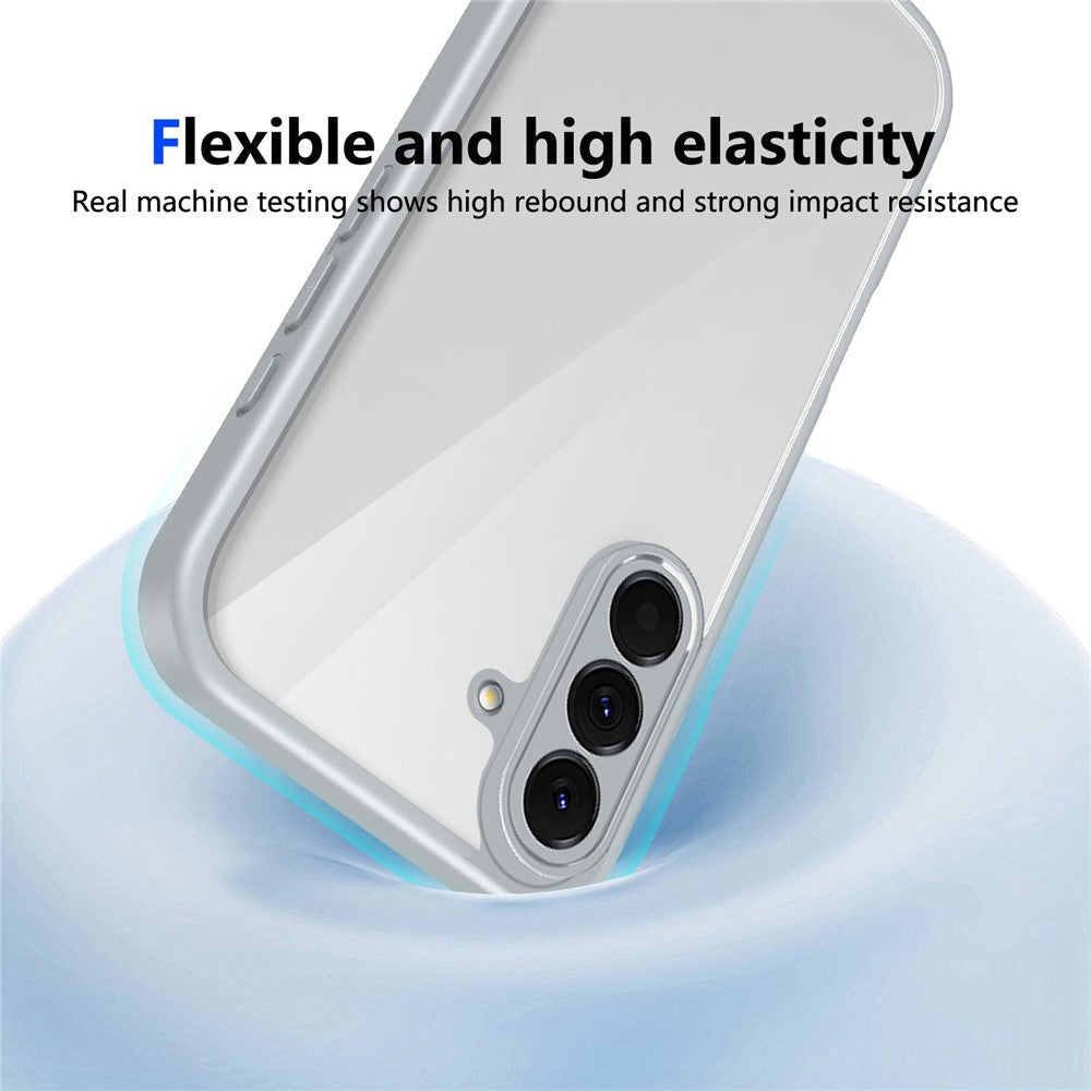 For Samsung Galaxy A17 5G Case Matte Skin Touch Clear PC + TPU Shockproof Phone Back Cover - Grey