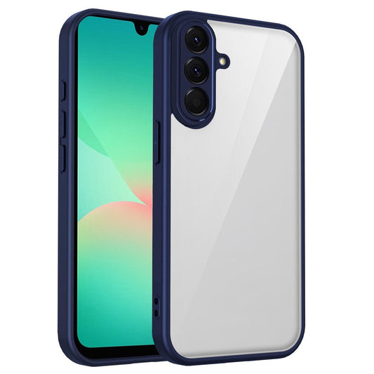 For Samsung Galaxy A17 5G Case Matte Skin Touch Clear PC + TPU Shockproof Phone Back Cover - Blue
