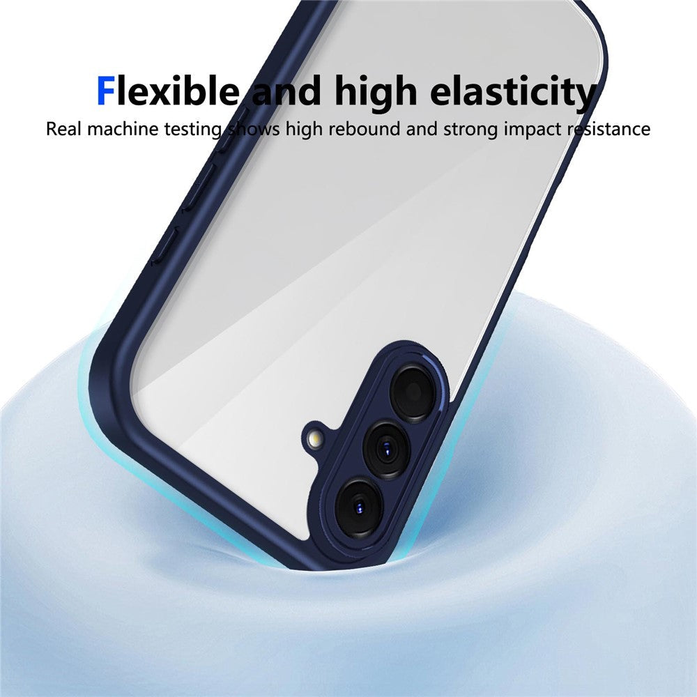 For Samsung Galaxy A17 5G Case Matte Skin Touch Clear PC + TPU Shockproof Phone Back Cover - Blue