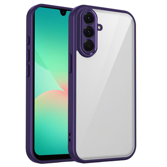 For Samsung Galaxy A17 5G Case Matte Skin Touch Clear PC + TPU Shockproof Phone Back Cover - Purple