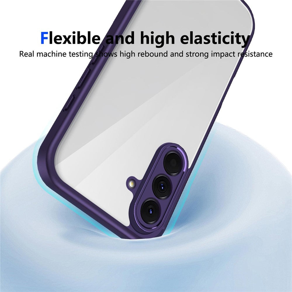For Samsung Galaxy A17 5G Case Matte Skin Touch Clear PC + TPU Shockproof Phone Back Cover - Purple