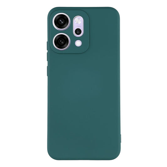 For Oppo Reno14 Pro 5G (Global) Case TPU Back Soft Anti-Scratch Fiber Lining Phone Cover - Army Green