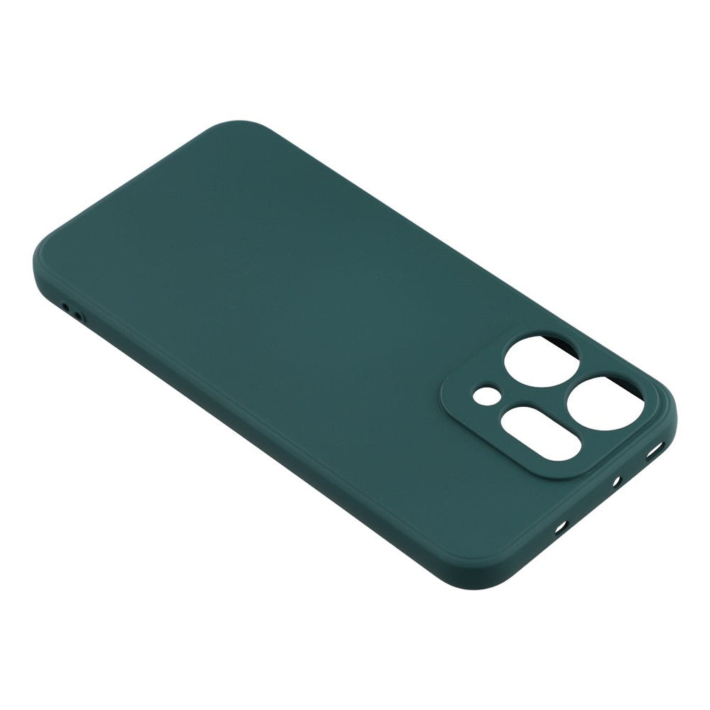 For Oppo Reno14 Pro 5G (Global) Case TPU Back Soft Anti-Scratch Fiber Lining Phone Cover - Army Green