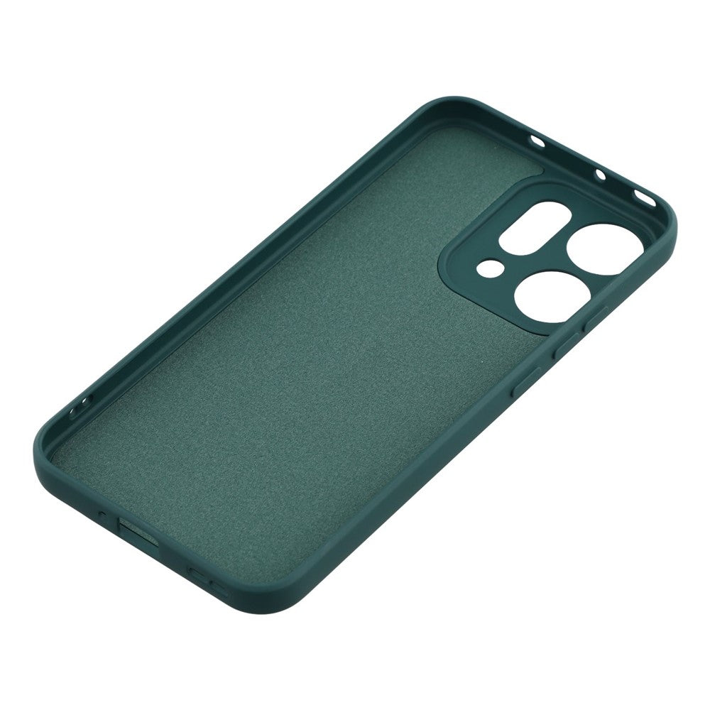 For Oppo Reno14 Pro 5G (Global) Case TPU Back Soft Anti-Scratch Fiber Lining Phone Cover - Army Green