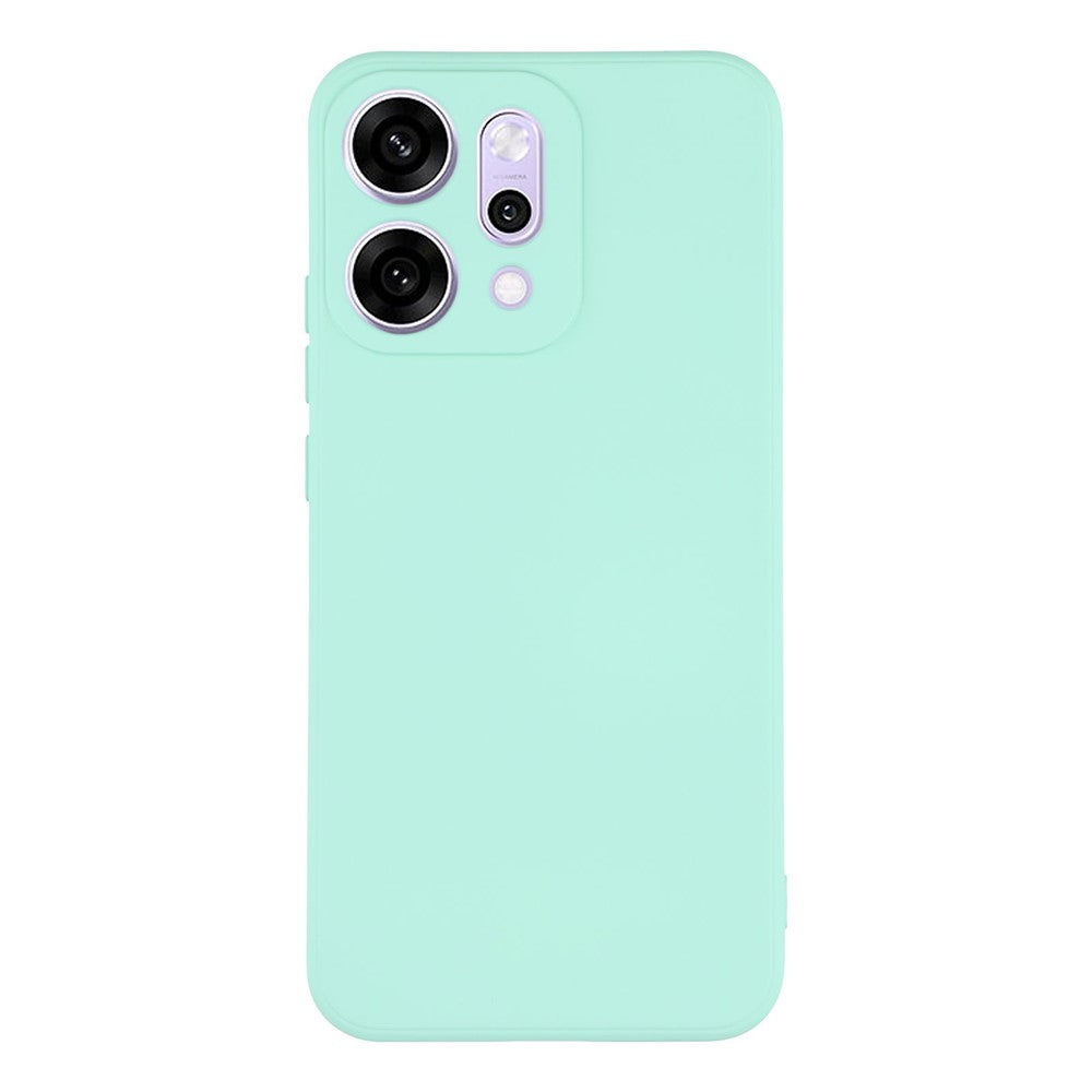 For Oppo Reno14 Pro 5G (Global) Case TPU Back Soft Anti-Scratch Fiber Lining Phone Cover - Baby Blue