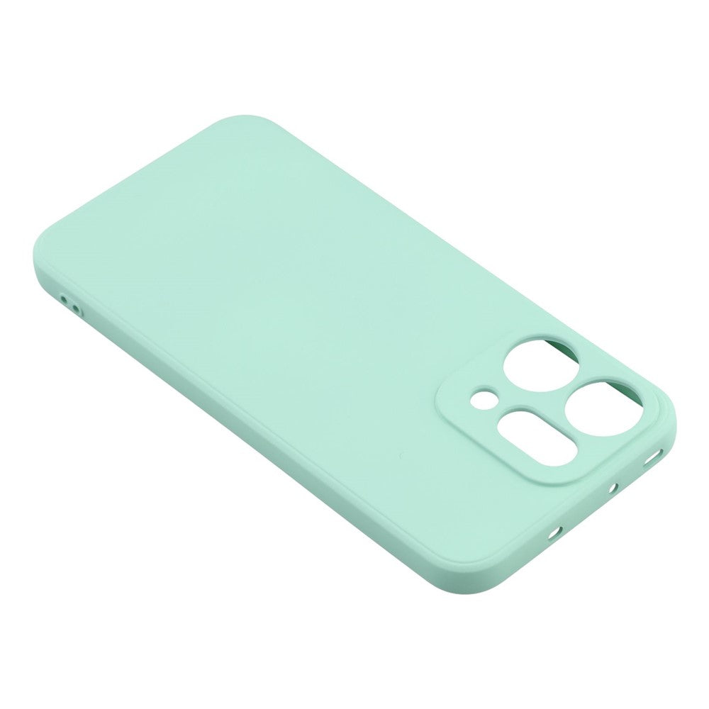 For Oppo Reno14 Pro 5G (Global) Case TPU Back Soft Anti-Scratch Fiber Lining Phone Cover - Baby Blue