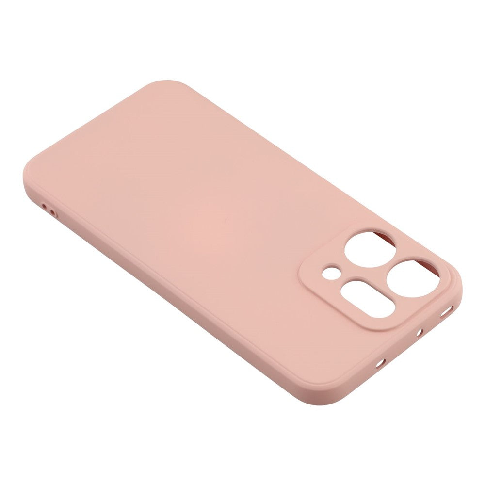 For Oppo Reno14 Pro 5G (Global) Case TPU Back Soft Anti-Scratch Fiber Lining Phone Cover - Pink