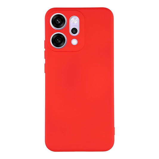 For Oppo Reno14 Pro 5G (Global) Case TPU Back Soft Anti-Scratch Fiber Lining Phone Cover - Red