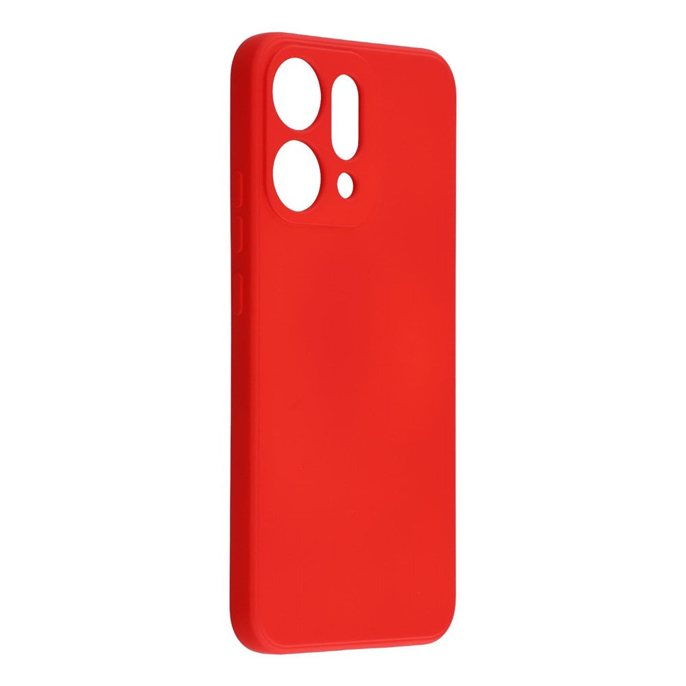 For Oppo Reno14 Pro 5G (Global) Case TPU Back Soft Anti-Scratch Fiber Lining Phone Cover - Red