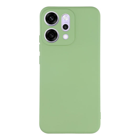 For Oppo Reno14 Pro 5G (Global) Case TPU Back Soft Anti-Scratch Fiber Lining Phone Cover - Matcha Green