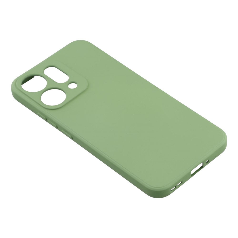 For Oppo Reno14 Pro 5G (Global) Case TPU Back Soft Anti-Scratch Fiber Lining Phone Cover - Matcha Green