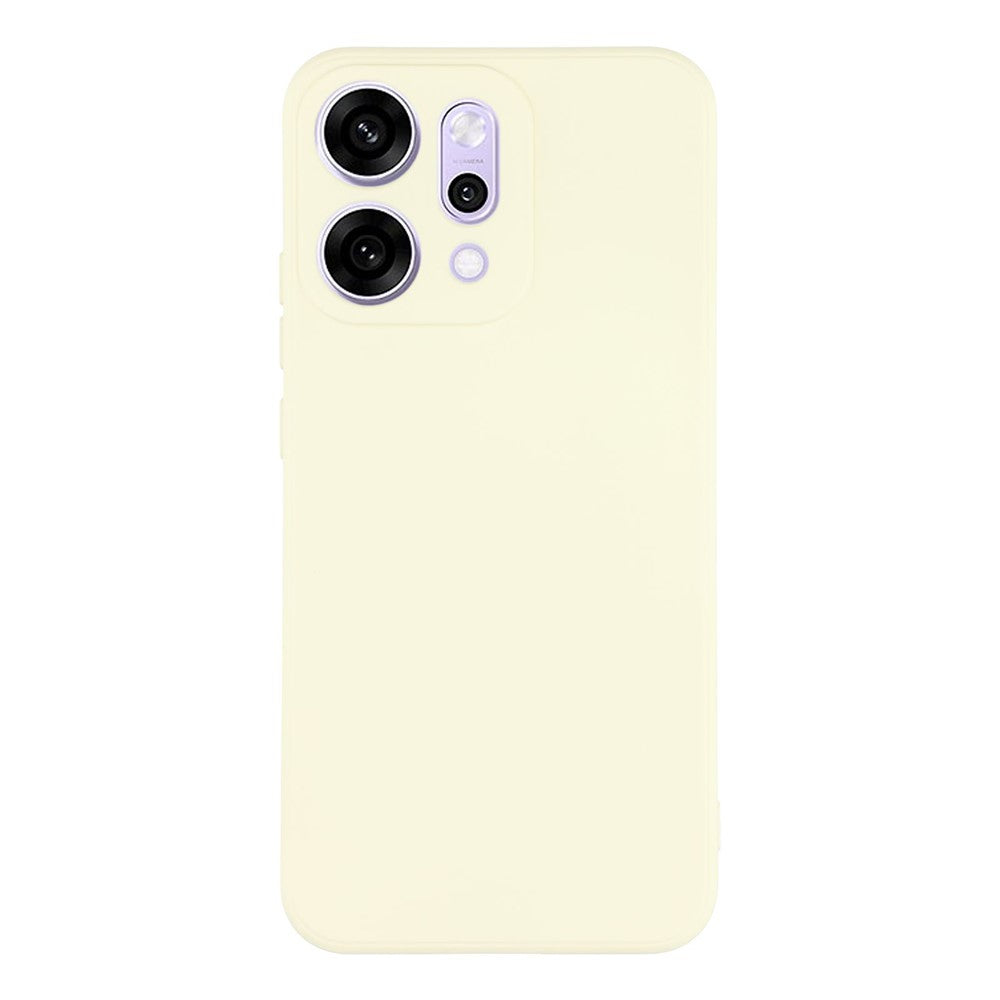 For Oppo Reno14 Pro 5G (Global) Case TPU Back Soft Anti-Scratch Fiber Lining Phone Cover - White