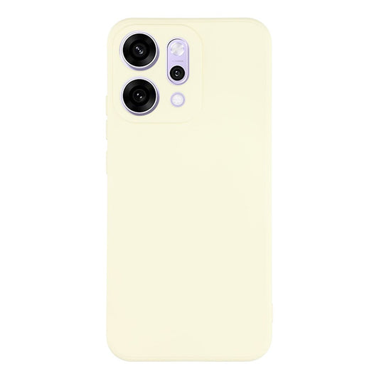 For Oppo Reno14 Pro 5G (Global) Case TPU Back Soft Anti-Scratch Fiber Lining Phone Cover - White