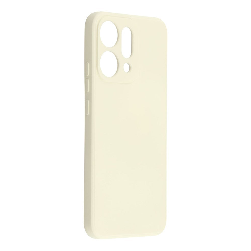For Oppo Reno14 Pro 5G (Global) Case TPU Back Soft Anti-Scratch Fiber Lining Phone Cover - White