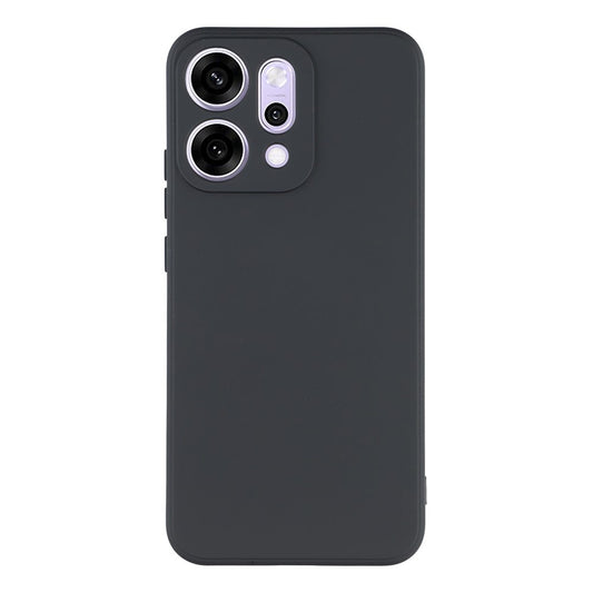 For Oppo Reno14 Pro 5G (Global) Case TPU Back Soft Anti-Scratch Fiber Lining Phone Cover - Black